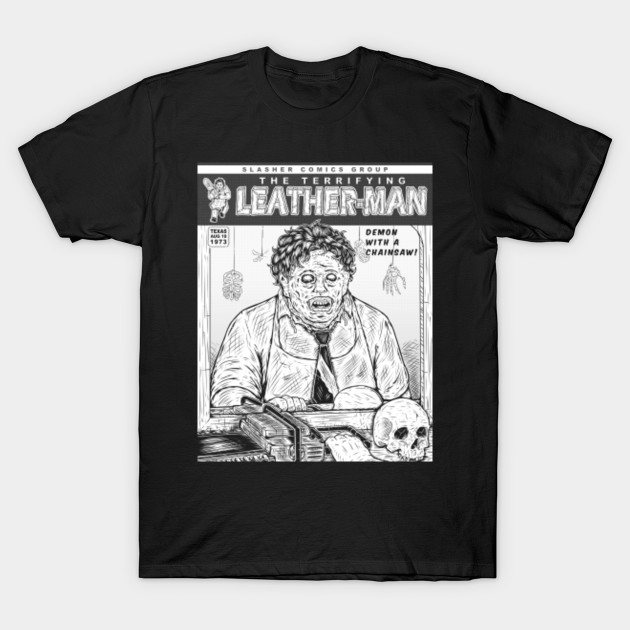 SLASHER 1 INK LEATHER MAN T-Shirt-TOZ